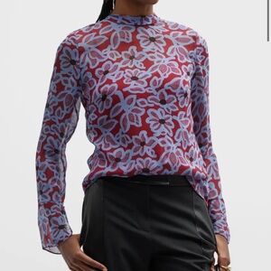 Rebecca Taylor Vera Fleur Silk Blouse